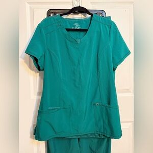 Cherokee Teal Short Sleeve Women’s Scrub Set
